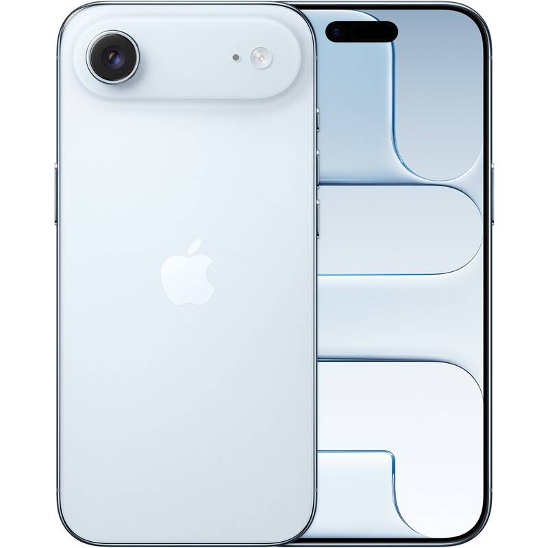 Detailní záběr na iPhone 17 Air, který nabízí ultralehký a tenký design, jasný a barevný OLED displej, výkonný procesor nové generace a dlouhou výdrž baterie. Tento model je ideální pro uživatele hledající kombinaci stylu, rychlosti a pohodlí v kompaktním provedení. iPhone 17 Air je perfektní volbou pro každodenní použití i náročnější aplikace.